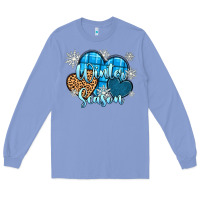 Colony Blue snow hearts winter season Long Sleeve Tee - Zillion Design Studio