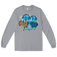 Heather Grey snow hearts winter season Long Sleeve Tee - Zillion Design Studio