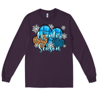 Plum snow hearts winter season Long Sleeve Tee - Zillion Design Studio