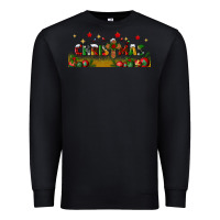 Black christmas with christmas cross libbey glass Premium Sweatshirt - BundleAndBundleShop