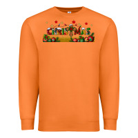 Carrot christmas with christmas cross libbey glass Premium Sweatshirt - BundleAndBundleShop