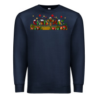 Navy christmas with christmas cross libbey glass Premium Sweatshirt - BundleAndBundleShop