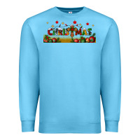 Ocean Blue christmas with christmas cross libbey glass Premium Sweatshirt - BundleAndBundleShop