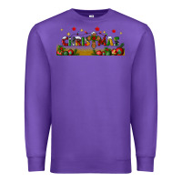 Purple christmas with christmas cross libbey glass Premium Sweatshirt - BundleAndBundleShop