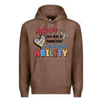 Chestnut autism it's not a disability it's a different abil Premium Hoodie - MaliasSmallBusiness