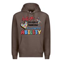 Coffee autism it's not a disability it's a different abil Premium Hoodie - MaliasSmallBusiness