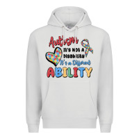 Dove Grey autism it's not a disability it's a different abil Premium Hoodie - MaliasSmallBusiness