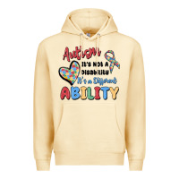 Pina Colada autism it's not a disability it's a different abil Premium Hoodie - MaliasSmallBusiness