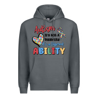 Rock autism it's not a disability it's a different abil Premium Hoodie - MaliasSmallBusiness