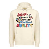 Sandshell autism it's not a disability it's a different abil Premium Hoodie - MaliasSmallBusiness