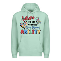 Seafoam autism it's not a disability it's a different abil Premium Hoodie - MaliasSmallBusiness