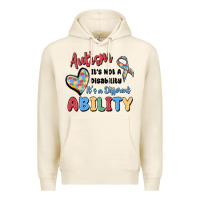 Tofu autism it's not a disability it's a different abil Premium Hoodie - MaliasSmallBusiness