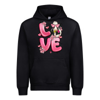 Black love cow valentine's day Urban Hoodie - MaliasSmallBusiness