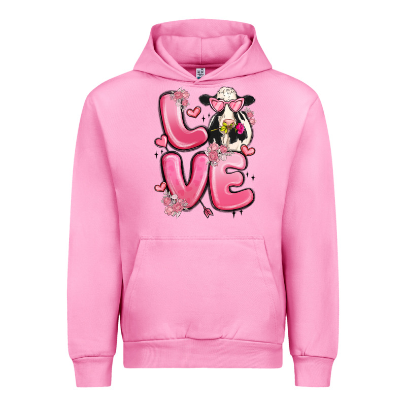 Love Cow Valentine's Day Urban Hoodie by MaliasSmallBusiness | Teevron