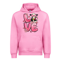 Fuchsia Pink love cow valentine's day Urban Hoodie - MaliasSmallBusiness