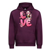 Mauve Wine love cow valentine's day Urban Hoodie - MaliasSmallBusiness