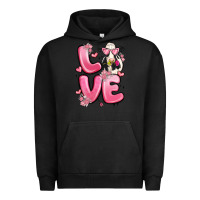 Pigment Black love cow valentine's day Urban Hoodie - MaliasSmallBusiness