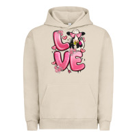 Pigment French Oak love cow valentine's day Urban Hoodie - MaliasSmallBusiness