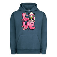 Pigment Midnight Navy love cow valentine's day Urban Hoodie - MaliasSmallBusiness