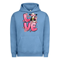 Pigment Pebble Blue love cow valentine's day Urban Hoodie - MaliasSmallBusiness