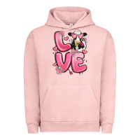 Pigment Salmon love cow valentine's day Urban Hoodie - MaliasSmallBusiness
