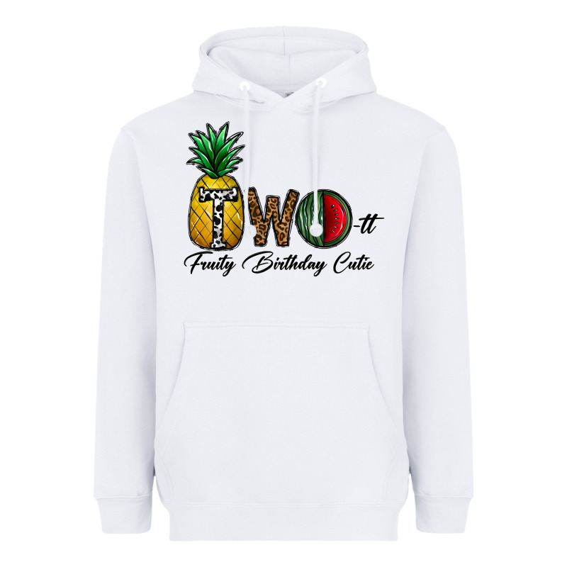 Two Fruity Birthday Cutie Heavyweight Hoodie by CowhideDigitalArt | Teevron