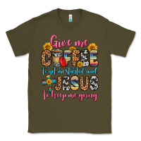 Army Green give me coffee to get me started and jesus to keep Classic Tee - Zillion Design Studio