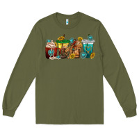 Army Green western rodeo coffee cup Long Sleeve Tee - texasbilliewilder