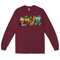Burgundy western rodeo coffee cup Long Sleeve Tee - texasbilliewilder