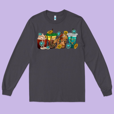Long Sleeve Tee western rodeo coffee cup