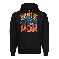 Black motocross mom Zipper Hoodie - texasbilliewilder