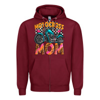 Burgundy motocross mom Zipper Hoodie - texasbilliewilder