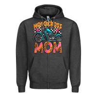 Charcoal Heather motocross mom Zipper Hoodie - texasbilliewilder
