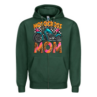 Sports Green motocross mom Zipper Hoodie - texasbilliewilder
