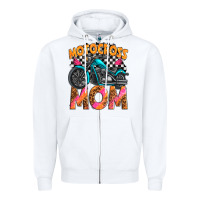 White motocross mom Zipper Hoodie - texasbilliewilder