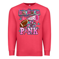Cardinal in october we wear cheer pink football Premium Sweatshirt - AdoDesignShop