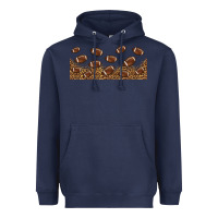 Navy leopard american football libbey glass Heavyweight Hoodie - HRA Design Shop