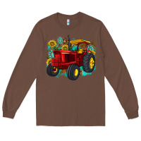Chestnut western tractor Long Sleeve Tee - texasbilliewilder