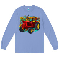 Colony Blue western tractor Long Sleeve Tee - texasbilliewilder