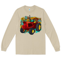 Mushroom western tractor Long Sleeve Tee - texasbilliewilder