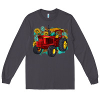 Smoke western tractor Long Sleeve Tee - texasbilliewilder
