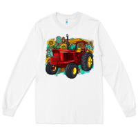 White western tractor Long Sleeve Tee - texasbilliewilder