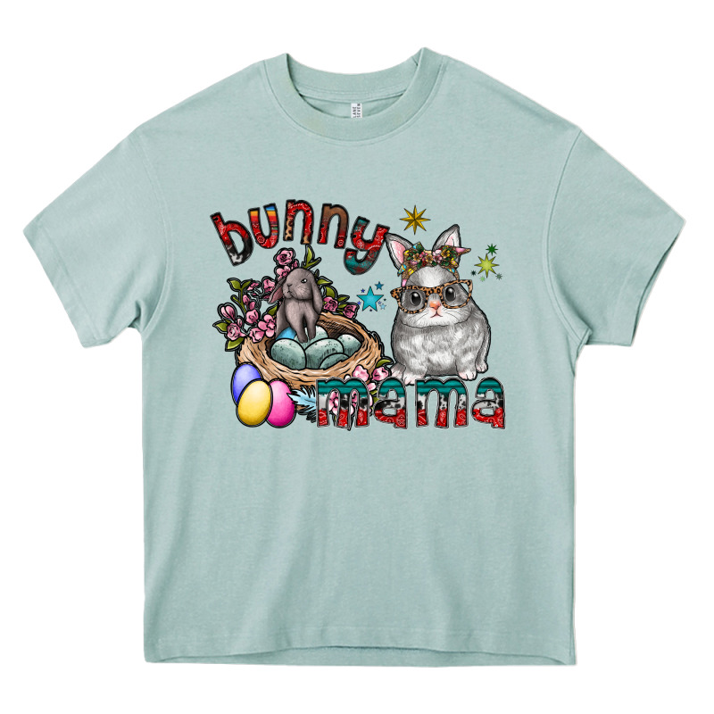 Bunny Mama Heavy Core Tee by CowhideDigitalArt | Teevron