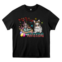 Black Bunny mama Heavy Core Tee - CowhideDigitalArt