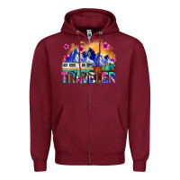 Burgundy traveler Zipper Hoodie - Zillion Design Studio