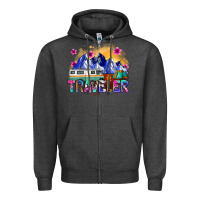 Charcoal Heather traveler Zipper Hoodie - Zillion Design Studio