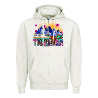 Oatmeal Heather traveler Zipper Hoodie - Zillion Design Studio