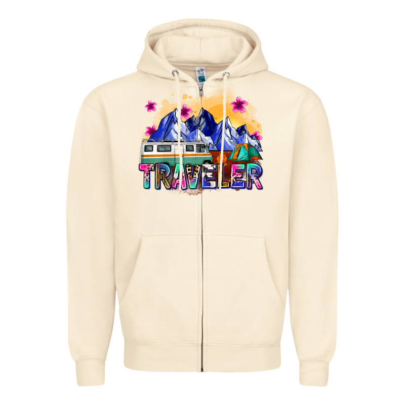 Traveler Zipper Hoodie by Zillion Design Studio | Teevron