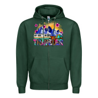 Sports Green traveler Zipper Hoodie - Zillion Design Studio