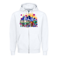 White traveler Zipper Hoodie - Zillion Design Studio